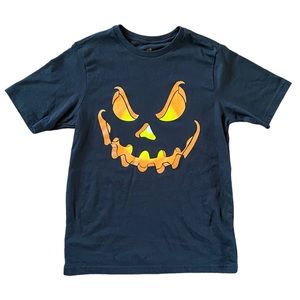 Kids Spooky Halloween jack o lantern tshirt